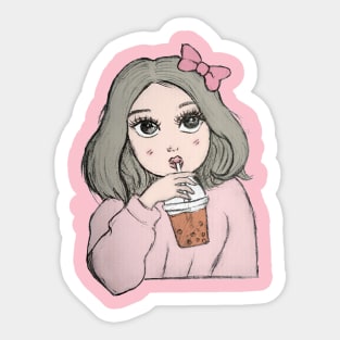 Bubble Tea Princess Sticker